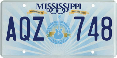 MS license plate AQZ748