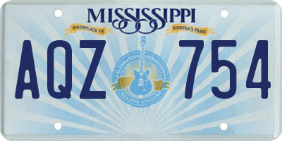 MS license plate AQZ754