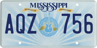 MS license plate AQZ756