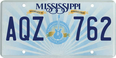 MS license plate AQZ762