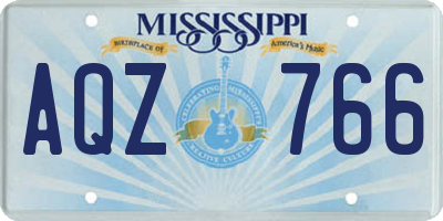 MS license plate AQZ766