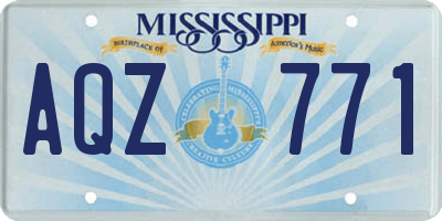 MS license plate AQZ771
