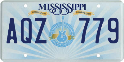 MS license plate AQZ779