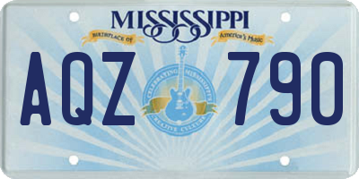 MS license plate AQZ790