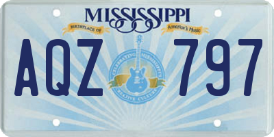 MS license plate AQZ797