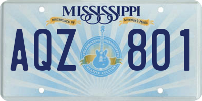 MS license plate AQZ801