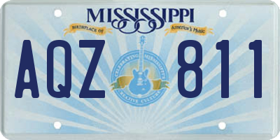 MS license plate AQZ811