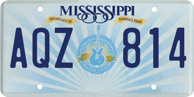 MS license plate AQZ814