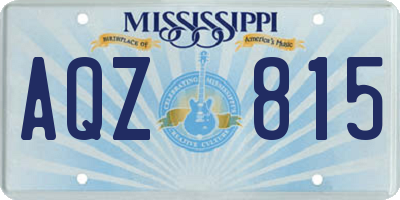 MS license plate AQZ815