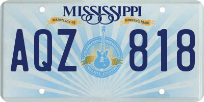 MS license plate AQZ818