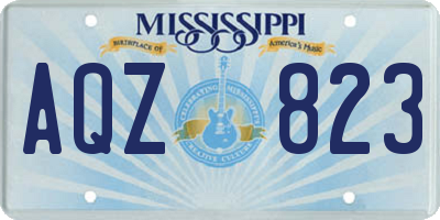 MS license plate AQZ823