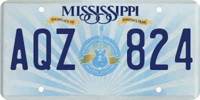 MS license plate AQZ824