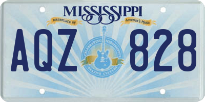 MS license plate AQZ828