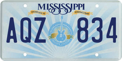 MS license plate AQZ834