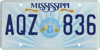 MS license plate AQZ836