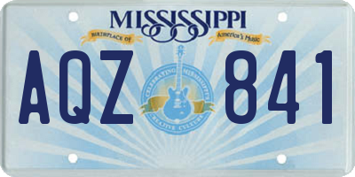 MS license plate AQZ841