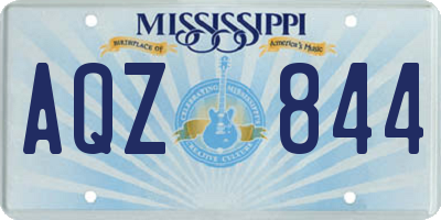 MS license plate AQZ844