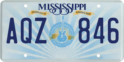 MS license plate AQZ846