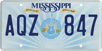 MS license plate AQZ847