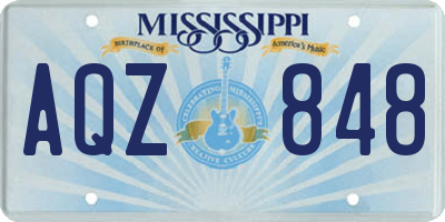 MS license plate AQZ848