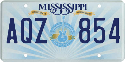 MS license plate AQZ854