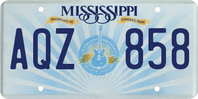 MS license plate AQZ858