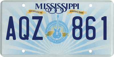 MS license plate AQZ861