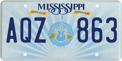 MS license plate AQZ863
