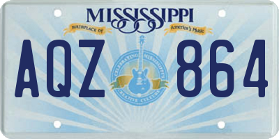 MS license plate AQZ864