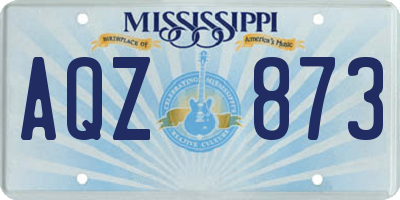 MS license plate AQZ873