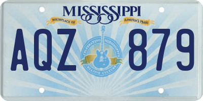 MS license plate AQZ879