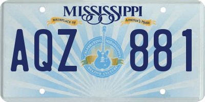MS license plate AQZ881