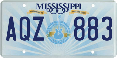 MS license plate AQZ883