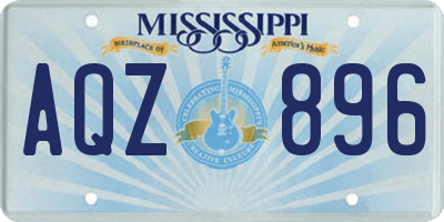 MS license plate AQZ896