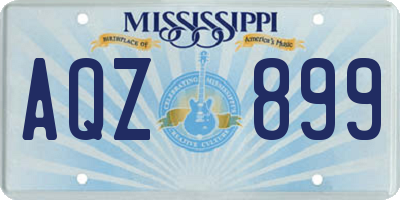 MS license plate AQZ899