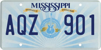 MS license plate AQZ901