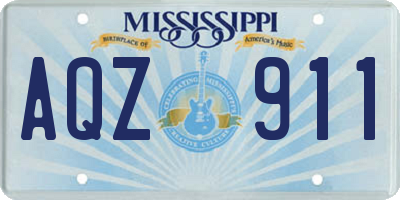MS license plate AQZ911