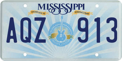 MS license plate AQZ913