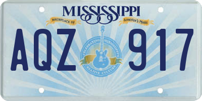 MS license plate AQZ917