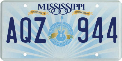 MS license plate AQZ944