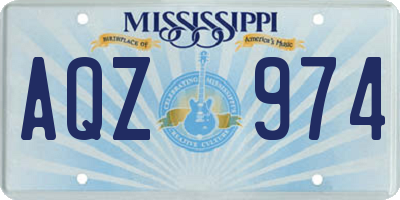MS license plate AQZ974
