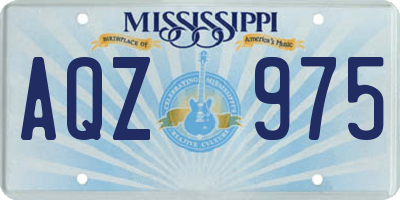 MS license plate AQZ975