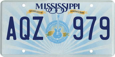 MS license plate AQZ979