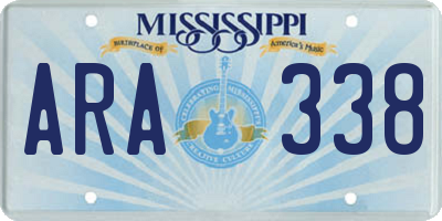 MS license plate ARA338