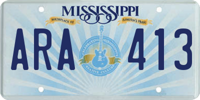 MS license plate ARA413