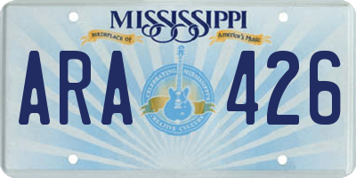 MS license plate ARA426