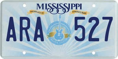 MS license plate ARA527