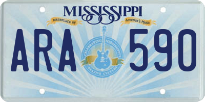 MS license plate ARA590