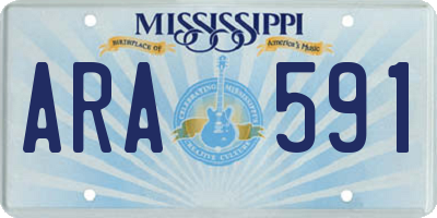 MS license plate ARA591