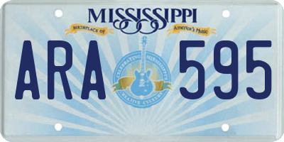 MS license plate ARA595